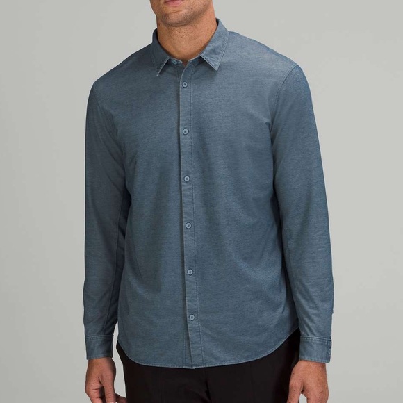 Lululemon Commission Long Sleeve Shirt River Blue Enzyme Dye - Picture 8 of 8